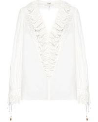 Chloé - Katoen Voile Top - Lyst
