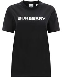 Burberry - T-shirt En Jersey De Coton Imprimé - Lyst