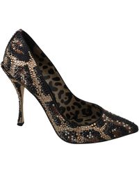 leopard suede pumps