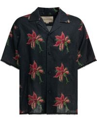 Valentino - Papier Floral Shirts Nero-Uomo - Lyst