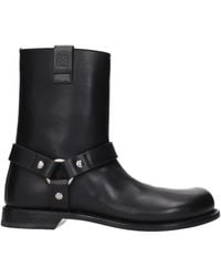Loewe - Leather Ankle Boots - Lyst