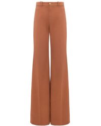 Chloé - High-Rise Cotton Canvas Flared Pants - Lyst