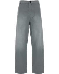 Miu Miu - Grey Twill Pant - Lyst