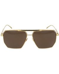 Bottega Veneta - Sonnenbrille BV1012 S 003 Gold Gold Brown /13 /145 - Lyst