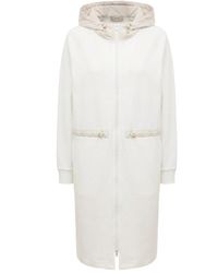 Herno - Cappotto Lungo Con Zip E Cappuccio - Lyst