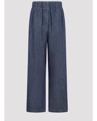 Jil Sander - Wide Leg Blue - Lyst