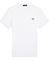 Fred Perry - T Shirt "Ringer" Con Logo - Lyst
