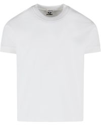 Versace - Wit Stretchkatoenen T-shirt - Lyst
