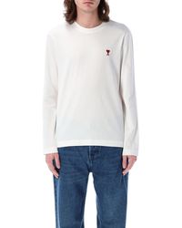 Ami Paris - Ami Paris Long-Sleeve Ami De Coeur T-Shirt - Lyst