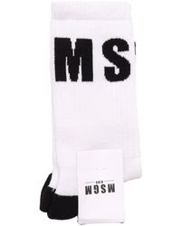 MSGM - Sokken Unisex Bianco/wit - Lyst