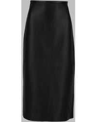 Co. - Leather Midi Skirt - Lyst