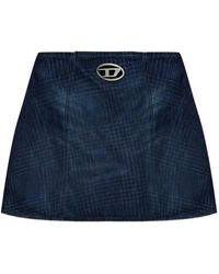 DIESEL - De-Sweny-S1 Denim Miniskirt - Lyst