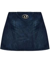 DIESEL - Minifalda De-Sweny-S1 Vaquera - Lyst