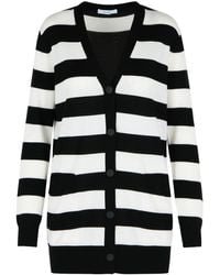 Max Mara - Fiemme' Two-Tone Virgin Wool Cardigan - Lyst