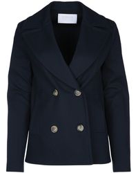 Harris Wharf London - Peacoat Diagonal Crafted With Loro Piana Fab - Lyst
