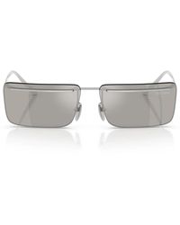 Prada - Zonnebril Prc53 S 1 Bc60 N Zilver/lichtgrijs Gespiegeld Heren - Lyst