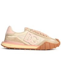 Dolce & Gabbana - 'Dg Athletic' Ivory And Fabric And Leather Sneakers - Lyst