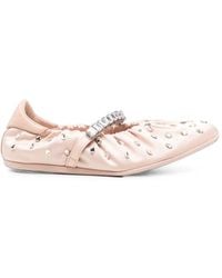 Jimmy Choo - Jade Leather Ballets - Lyst