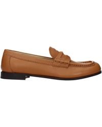 Miu Miu - Loafers Leather/Cognac - Lyst