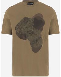 Emporio Armani - Cotton T Shirt With Logo - Lyst