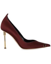 Elisabetta Franchi - Burgundy Satin Pump - Lyst