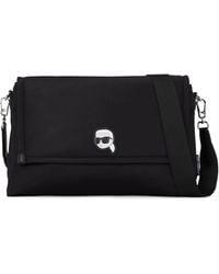 Karl Lagerfeld - Schwarze Nylon-Schultertasche - Lyst