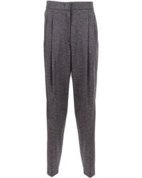 Fabiana Filippi - Slate-Coloured Boiled Wool Jersey Trousers - Lyst