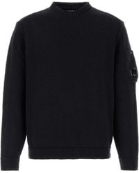 C.P. Company - Midnight Cotton Sweater - Lyst