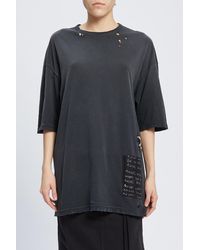 Ann Demeulemeester - Aga High Comfort T-Shirt With Printed Patches - Lyst