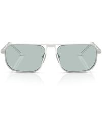 Prada - Zonnebril Pra53 S 27540 N Matzilver/blauw Heren - Lyst
