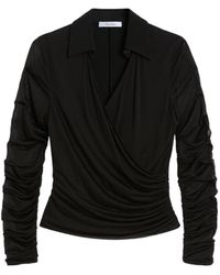 Max Mara - Jersey And Tulle Blouse - Lyst