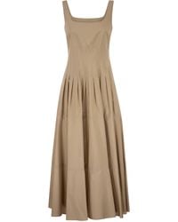 Max Mara - Vestido midi de algodón con corpiño estructurado Mstfeltre de - Lyst