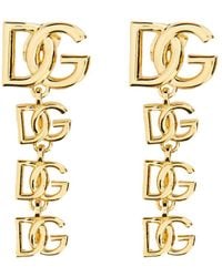 Dolce & Gabbana - Dg Logo Pendant Earrings - Lyst