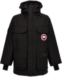Canada Goose - Blouson Expedition Noir Rembourré En Duvet - Lyst