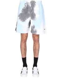 MSGM - Tie Dye Pattern Bermuda - Lyst