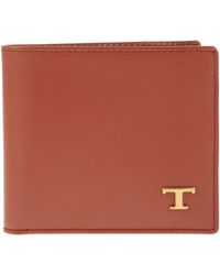 Tod's - La billetera de cuero de Tod con logotipo - Lyst