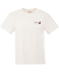 MC2 Saint Barth - Cotton T Shirt With Embroidered Front Detail - Lyst