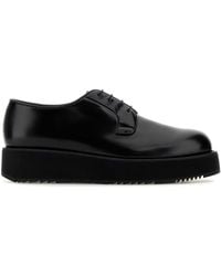 Prada - Leather Lace-Up Shoes - Lyst