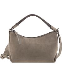 Brunello Cucinelli - Suede And Jewellery Bag - Lyst