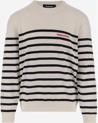 DSquared² - Maglione Di Lana Con Motivo A Strisce - Lyst