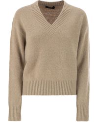 Weekend by Maxmara - Visita Trui Met V-hals In Alpaca En Katoen - Lyst