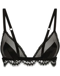 Dolce & Gabbana - Semi-Doorzichtige Bh Met Kant - Lyst
