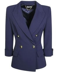 Elisabetta Franchi - Double Crepe Stretch Blazer - Lyst