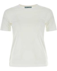 Prada - Solid Crew Neck T-Shirt - Lyst