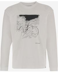 and wander - Bedruckter Pullover aus Baumwollmischung - Lyst