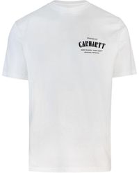 Carhartt - T Shirt S/S Catalogue C Logo Bianca - Lyst