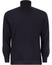Fedeli - Superfine Wollschildkragenpullover -Derby - Lyst