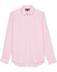 Vilebrequin - Plain Linen Shirt With Chest Pocket - Lyst