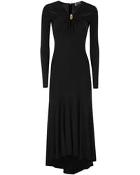 Elisabetta Franchi - Crêpe Jersey Dress With Jewel Detail - Lyst