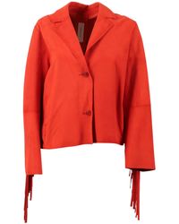 Bully - �Goat�Suede�Leather�Jacket - Lyst